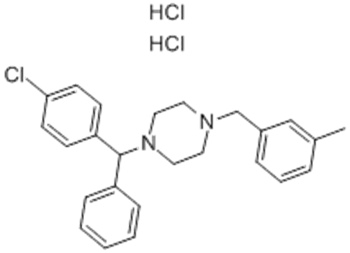 Piperazine,1-[(4-chlorophenyl)phenylmethyl]-4-[(3-methylphenyl)methyl]-, hydrochloride(1:2) CAS 1104-22-9