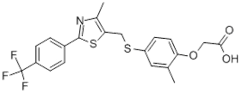2-(4-((2-(4-(Trifluoromethyl)phenyl)-5-methylthiazol-4-yl)methylthio)-2-methylphenoxy)acetic acid CAS 317318-70-0