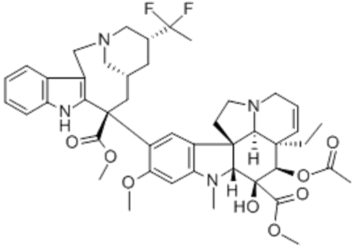 Aspidospermidine-3-carboxylicacid,4-(acetyloxy)-6,7-didehydro-15-[(2R,4R,6S,8S)-4-(1,1-difluoroethyl)-1,3,4,5,6,7,8,9-octahydro-8-(methoxycarbonyl)-2,6-methano-2H-azecino[4,3-b]indol-8-yl]-3-hydroxy-16-methoxy-1-methyl-,methyl ester,( 57362657, 57276147,2