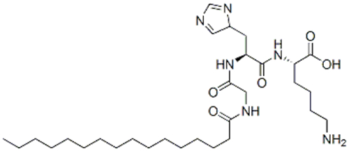 L-Lysine,N-(1-oxohexadecyl)glycyl-L-histidyl- CAS 147732-56-7