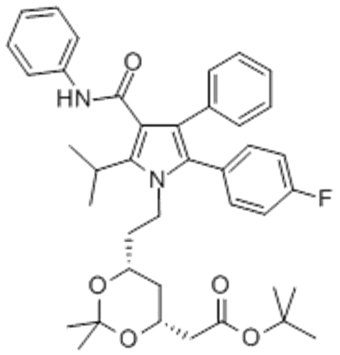 tert-Butyl (4R,6R)-2-[[[6-(2-4-fluorophenyl)-5-isopropyl-3-phenyl-4-(phenylcarbamoyl)pyrrol-1-yl]ethyl]-2,2-dimethyl-1,3-dioxan-4-yl]acetate CAS 125971-95-1