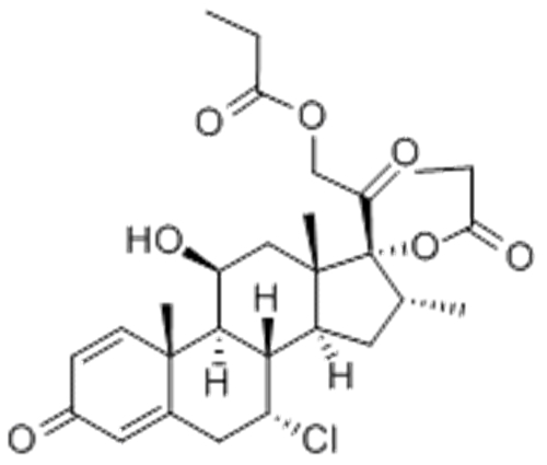 Pregna-1,4-diene-3,20-dione,7-chloro-11-hydroxy-16-methyl-17,21-bis(1-oxopropoxy)-,( 57357267, 57263538,7a,11b,16a)- CAS 66734-13-2