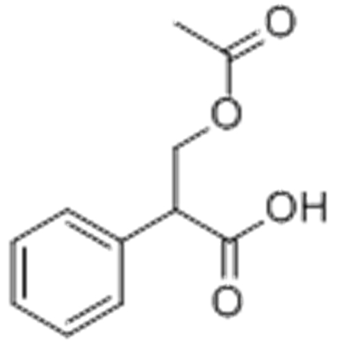 Benzeneacetic acid, a-[(acetyloxy)methyl]- CAS 14510-36-2
