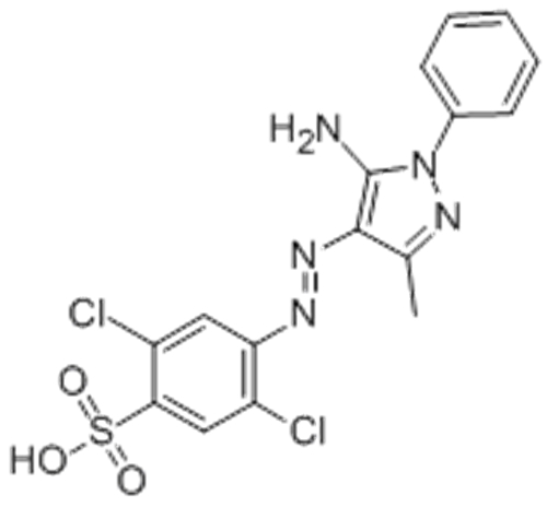 Benzenesulfonic acid,4-[2-(5-amino-3-methyl-1-phenyl-1H-pyrazol-4-yl)diazenyl]-2,5-dichloro- CAS 12239-15-5