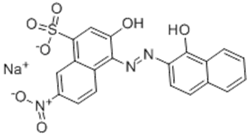 Name: 1-Naphthalenesulfonicacid, 3-hydroxy-4-[2-(1-hydroxy-2-naphthalenyl)diazenyl]-7-nitro-, sodium salt(1:1) CAS 1787-61-7