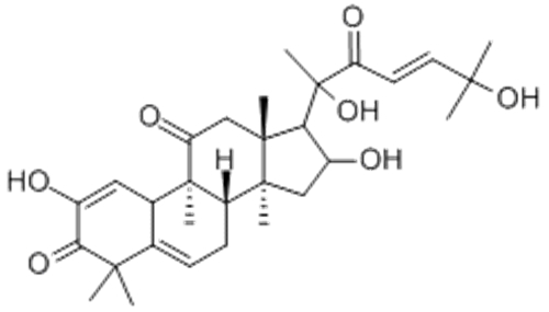 19-Norlanosta-1,5,23-triene-3,11,22-trione,2,16,20,25-tetrahydroxy-9-methyl-,( 57355571, 57251316,9b,10a,16a,23E)- CAS 2222-07-3