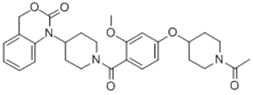 2H-3,1-Benzoxazin-2-one,1-[1-[4-[(1-acetyl-4-piperidinyl)oxy]-2-methoxybenzoyl]-4-piperidinyl]-1,4-dihydro CAS 162042-44-6