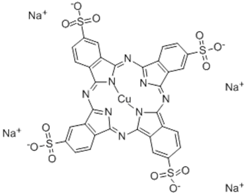 COPPER PHTHALOCYANINE TETRASULFONIC ACID TETRASODIUM SALT
 CAS 27360-85-6