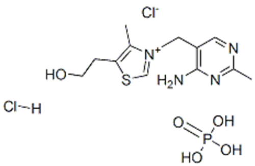 Thiazolium,3-[(4-amino-2-methyl-5-pyrimidinyl)methyl]-4-methyl-5-[2-(phosphonooxy)ethyl]-,chloride, hydrochloride CAS 16028-14-1