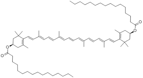 (3R,3R')-beta,beta-carotene-3,3'-diyl dipalmitate CAS 144-67-2