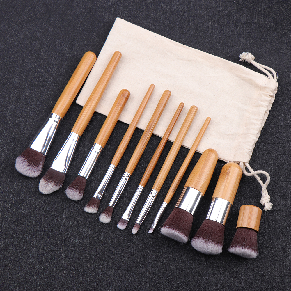 11pcs Bamboo makeup Brush