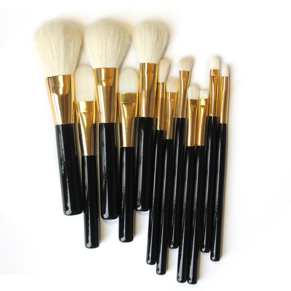 12pcs professional Natural/Synthetic hair makeup brush set